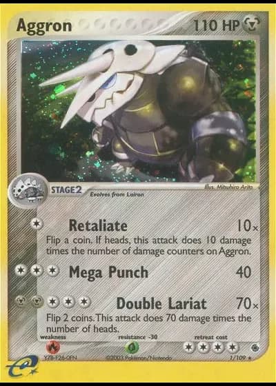 Aggron #1/109 — EX Rubino & Zaffiro