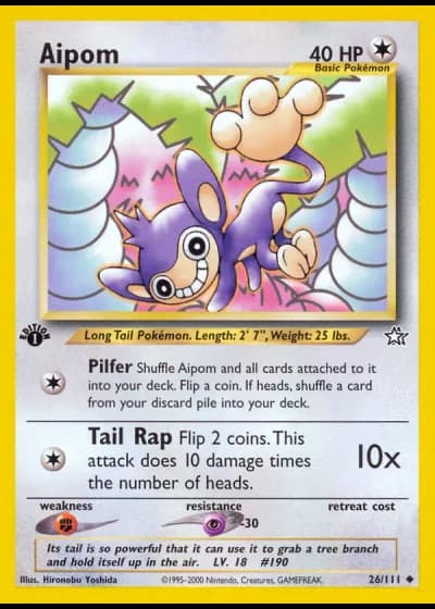 Aipom #26/111 — Neo Genesis