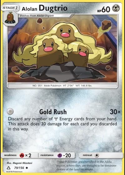 Alolan Dugtrio #79/156 — Ultra Prism