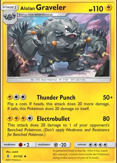 Alolan Graveler #41/145 — Guardians Rising