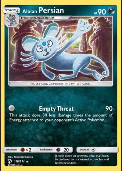 Alolan Persian #119/214 — Lost Thunder