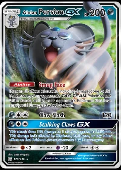 Alolan Persian GX #129/236 — Cosmic Eclipse