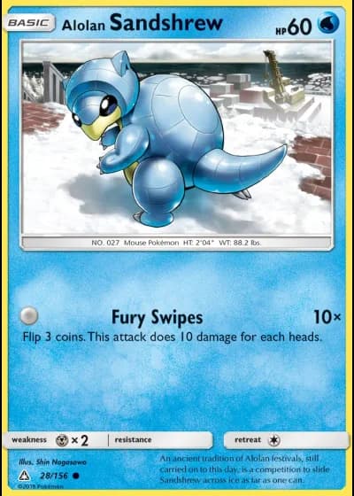 Alolan Sandshrew #28/156 — Ultra Prism