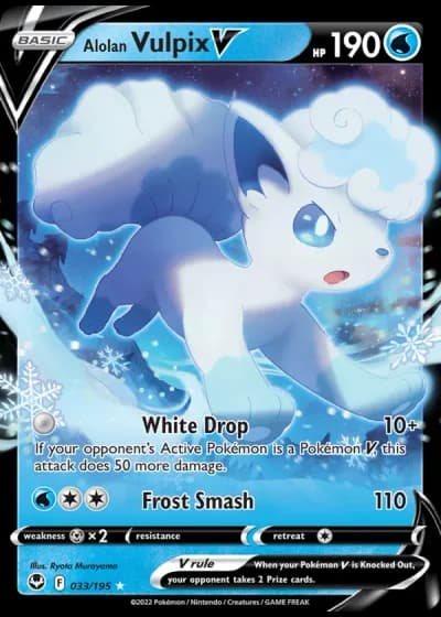 Alolan Vulpix V #033/195 — Silver Tempest