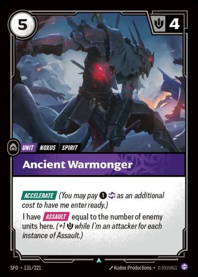 Ancient Warmonger #131/303 — Spiritforged