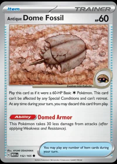 Antique Dome Fossil #152/165 — 151