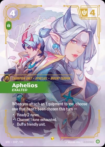Aphelios, Exalted #224s/303 — Spiritforged