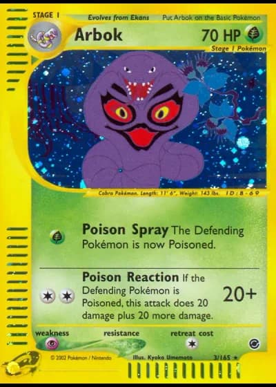 Arbok #3/165 — Expedition Base Set