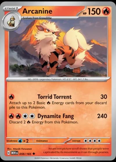 Arcanine #059/165 — 151