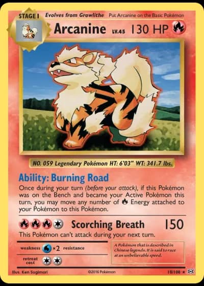 Arcanine #18/108 — Evolutions