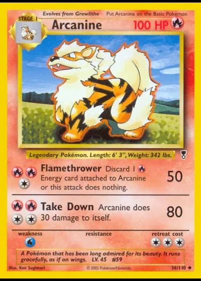 Arcanine #36/110 — Legendary Collection