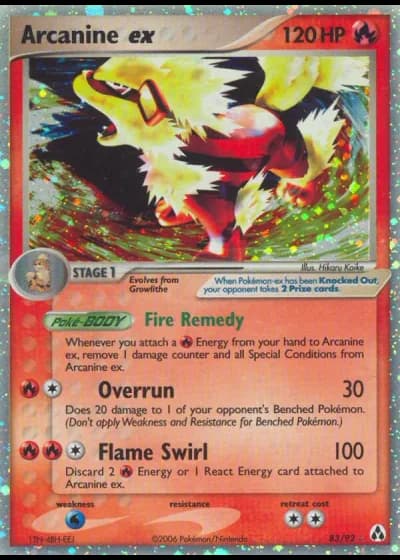 Arcanine ex #83/92 — Legend Maker