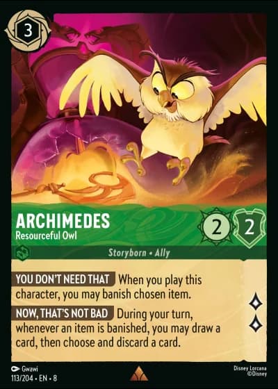 Archimedes - Resourceful Owl #113/204 — Reign of Jafar