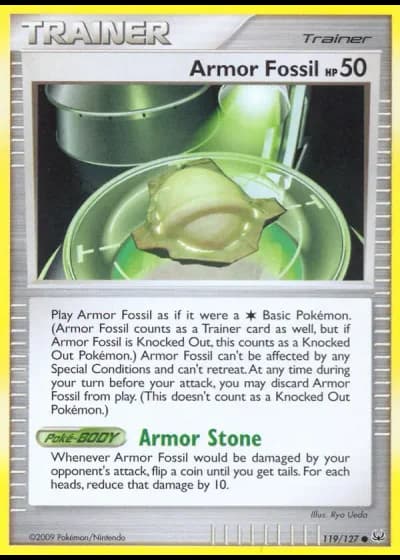 Armor Fossil #119/127 — Platinum