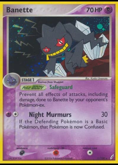 Banette #1/100 — EX Crystal Guardians