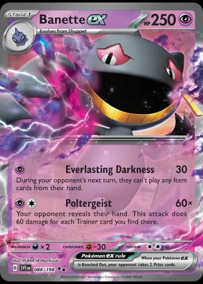 Banette ex #088/198 — Scarlet & Violet