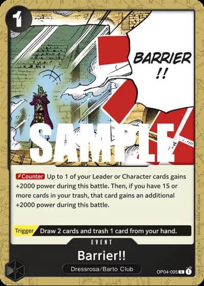 Barrier!! (OP04-095) — Kingdoms of Intrigue (OP04)