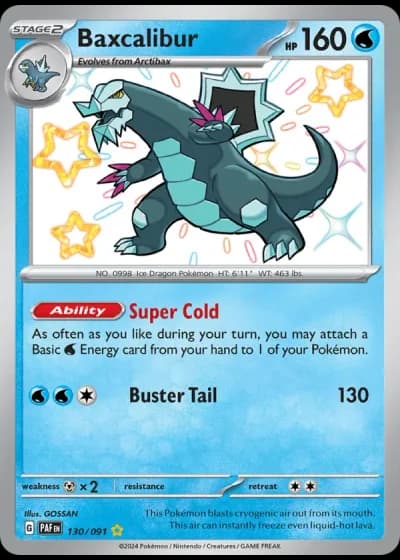 Baxcalibur #130/91 — Paldean Fates