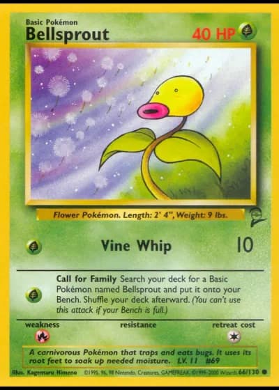 Bellsprout #66/130 — Base Set 2