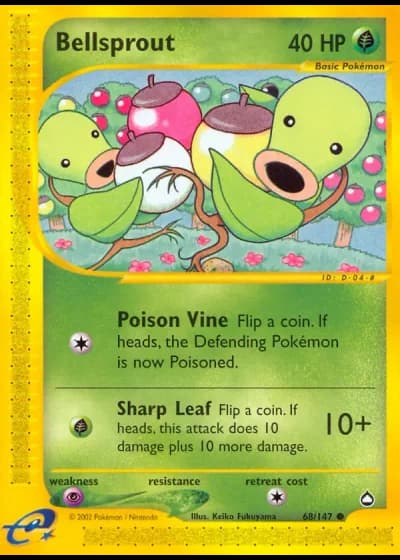 Bellsprout #68/147 — Aquapolis
