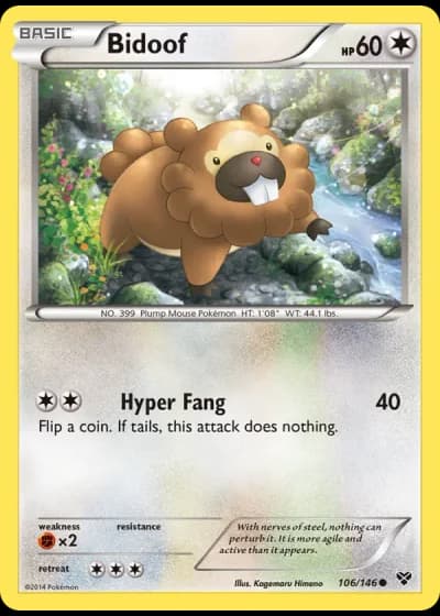 Bidoof #106/146 — XY