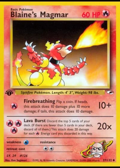 Blaine's Magmar #37/132 — Gym Heroes