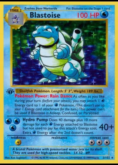 Blastoise #2/102 — Base Set