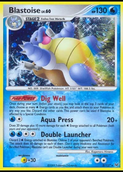 Blastoise #2/127 — Platino