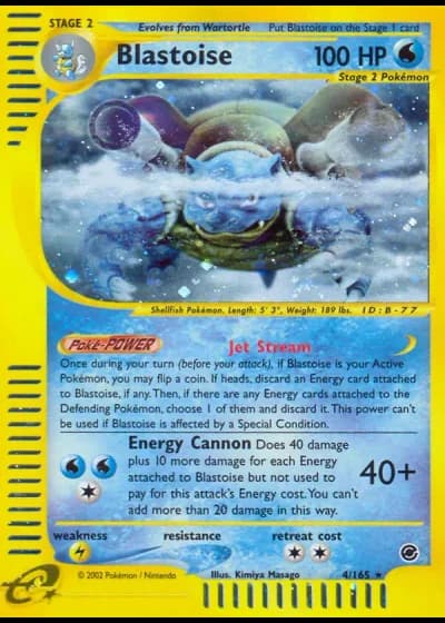 Blastoise #4/165 — Expedition Base Set