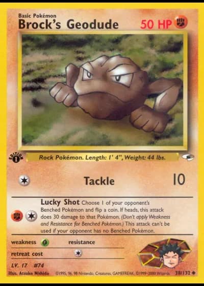 Brock's Geodude #38/132 — Gym Heroes
