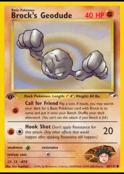 Brock's Geodude #66/132 — Gym Heroes