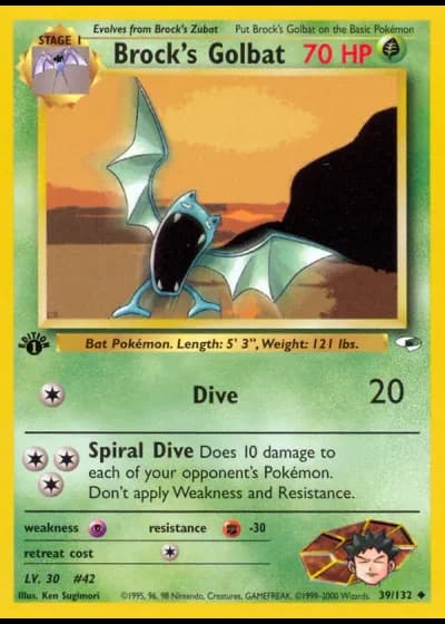 Brock's Golbat #39/132 — Gym Heroes