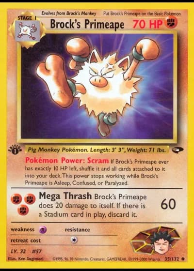 Brock's Primeape #35/132 — Gym Challenge