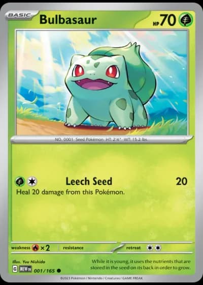 Bulbasaur #001/165 — 151