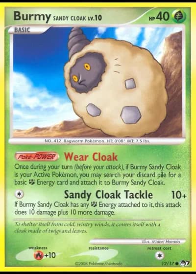 Burmy Sandy Cloak #12/17 — POP Series 7