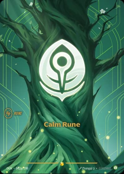 Calm Rune #042a/352 — Origins
