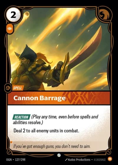 Cannon Barrage #127/352 — Origins