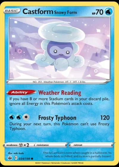 Castform Snowy Form #34/198 — Chilling Reign