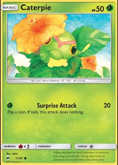 Caterpie #1/147 — Burning Shadows