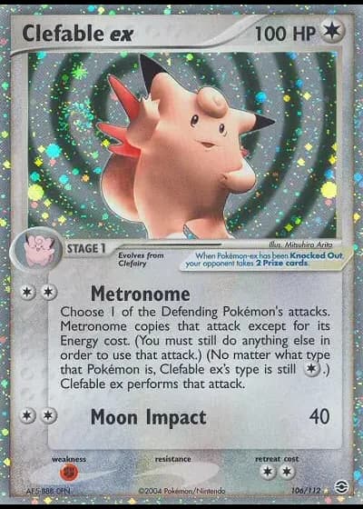 Clefable ex #106/112 — EX RossoFuoco e VerdeFoglia