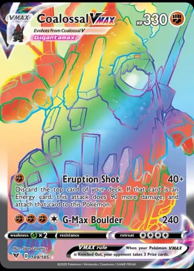 Coalossal VMAX #189/185 — Vivid Voltage