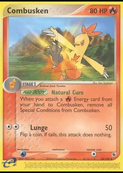 Combusken #28/109 — EX Rubino & Zaffiro