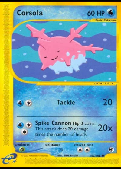 Corsola #102/165 — Expedition Base Set