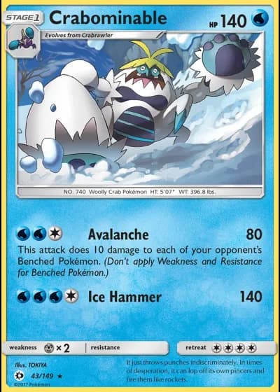 Crabominable #43/149 — Sun & Moon