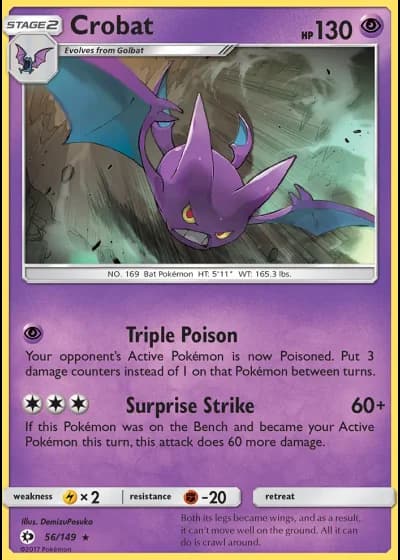 Crobat #56/149 — Sun & Moon