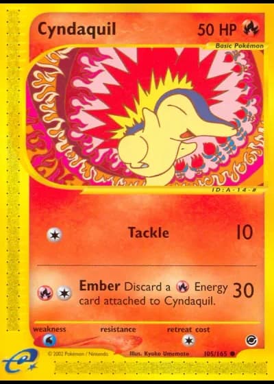 Cyndaquil #105/165 — Expedition Base Set