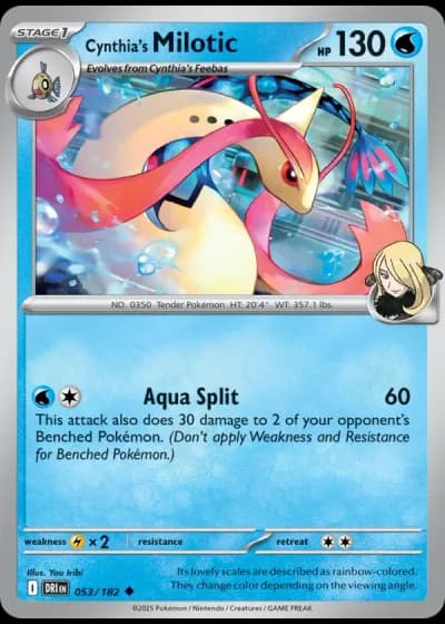 Cynthia's Milotic #053/182 — Destined Rivals