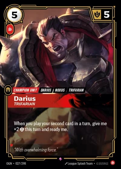 Darius, Trifarian #027/352 — Origins