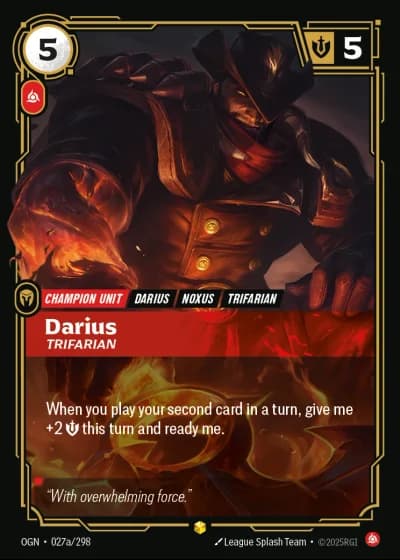 Darius, Trifarian #027a/352 — Origins