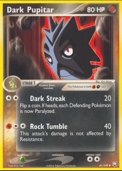 Dark Pupitar #41/109 — Team Rocket Returns